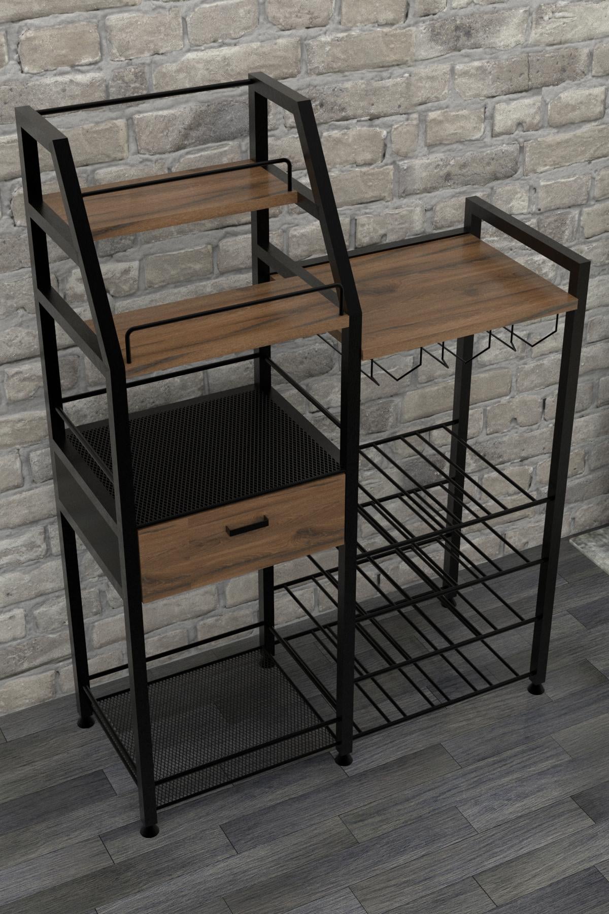 Стелаж барний EcoLoft Лофт Діоніс DSP-1208 Ліворно (26657598)