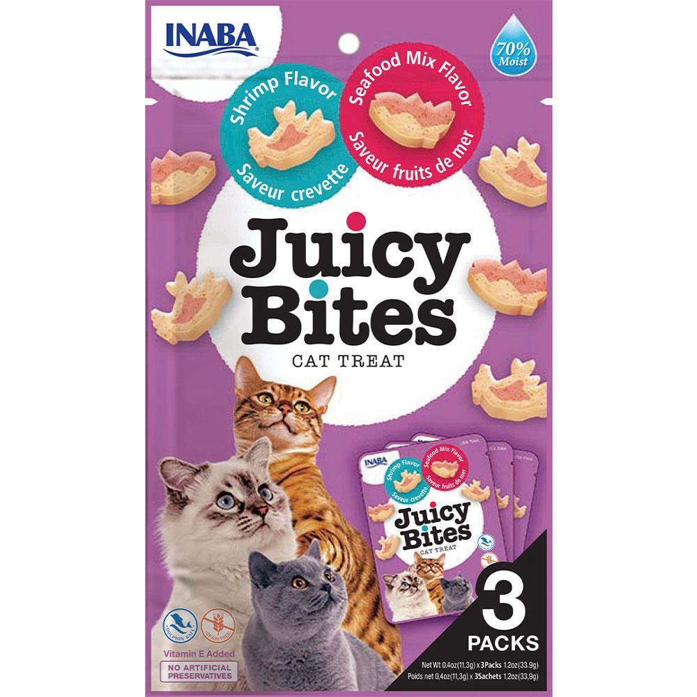 Лакомство для кошек Inaba Juicy Bites Сочные снеки со вкусом креветок и морепродуктов 3 шт./уп. (1928434911)