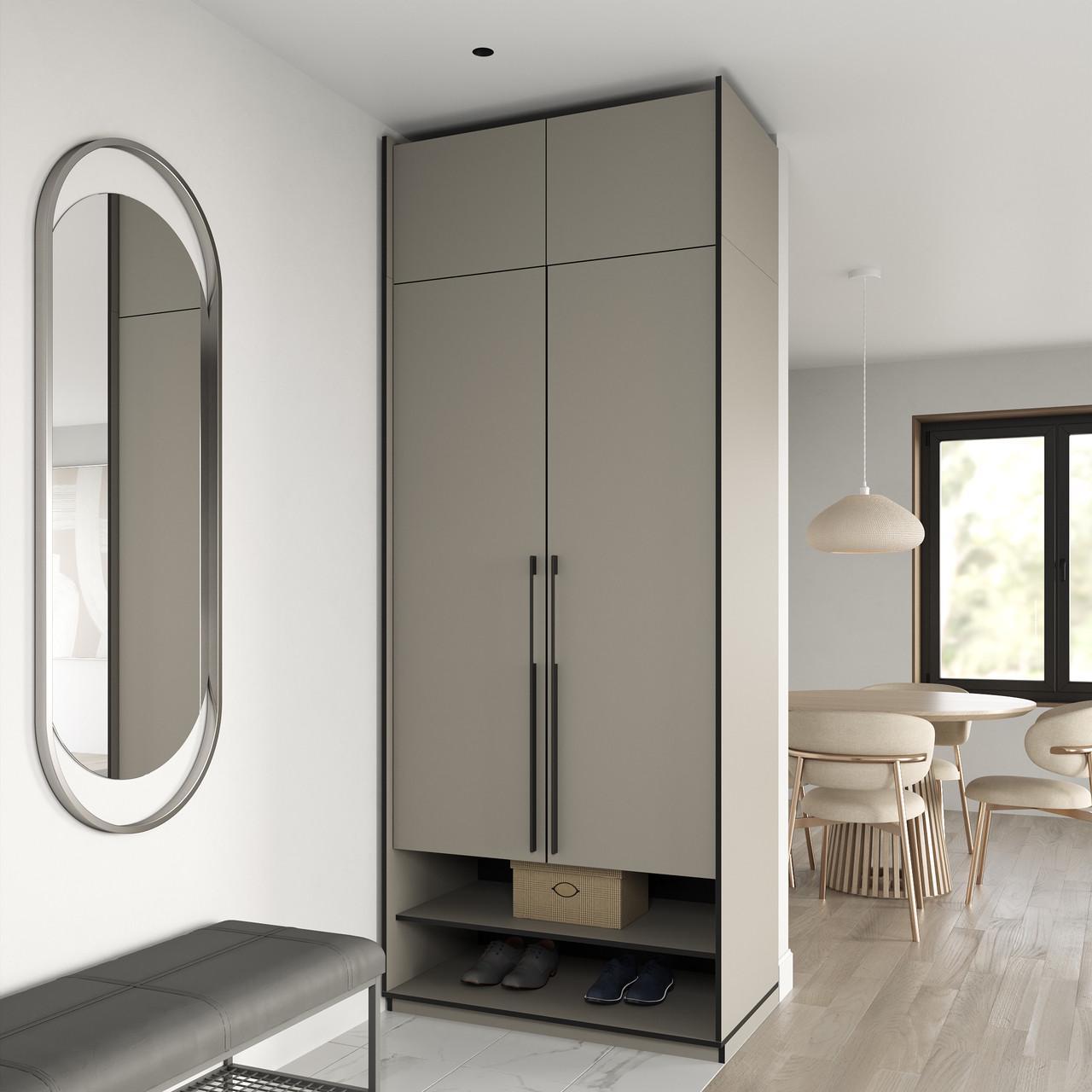Шкаф Moreli Ramo R-0004 со штангой/ящиками/антресолью 1001x2500x570 мм Кашемир (mo-R0004-kashemir-sh-an)