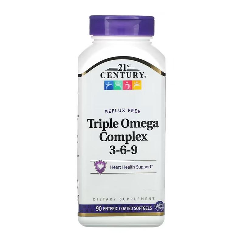 Омега жирные кислоты 21st Century Triple Omega Complex 3-6-9 90 капс. (11347-01)