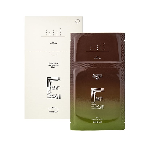 Маска двухэтапная Commonlabs Ggultamin E Real Gel Mask с пилинг-подушечкой