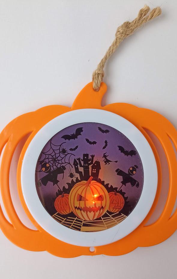 Декоративный подвесной светильник Halloween тыква 12х14х5 см (6327-2) Декоративный подвесной светильник Halloween тыква 12х14х5 см (6327-2)