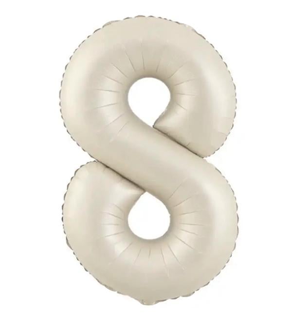 Шарик Цифра 8 100 см Слоновая кость сатин (135473)