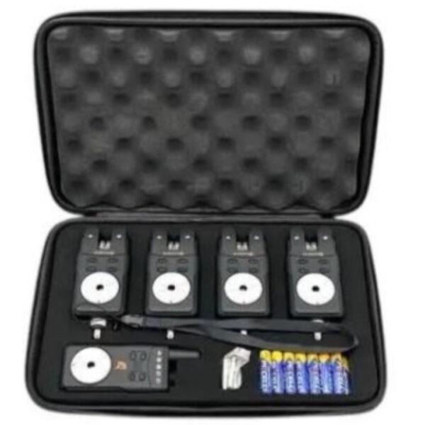 Набор сигнализаторов поклевки с пейджером для рыбалки Gladiator RF698 4+1 Черный (28745591)