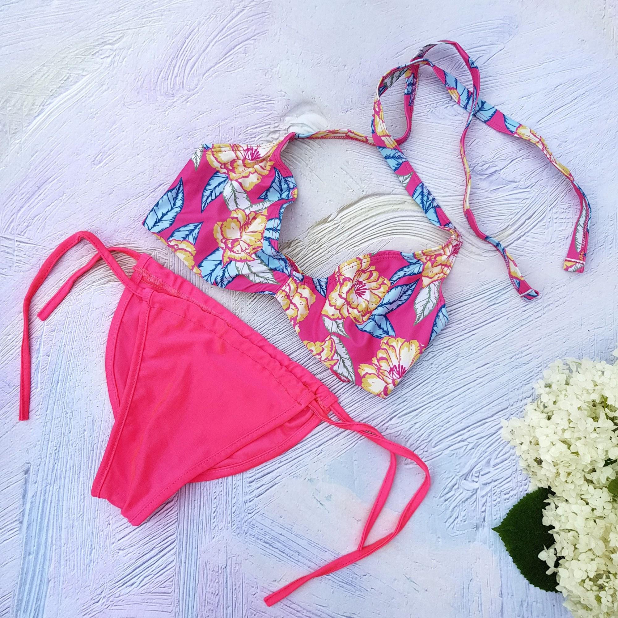 Купальник женский раздельный Asos Swim 8614 S р. 42 Розовый