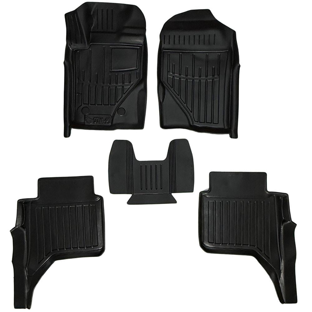 Коврики в салон SOVA-PL для Volkswagen Amarok NF с 2022 резиновые 5 шт. Черный (28800535)