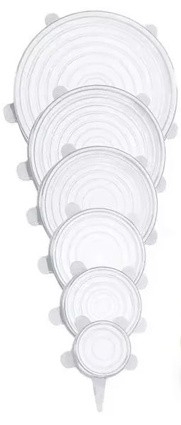 Комплект силиконовых крышек для хранения продуктов 6 шт. (815)