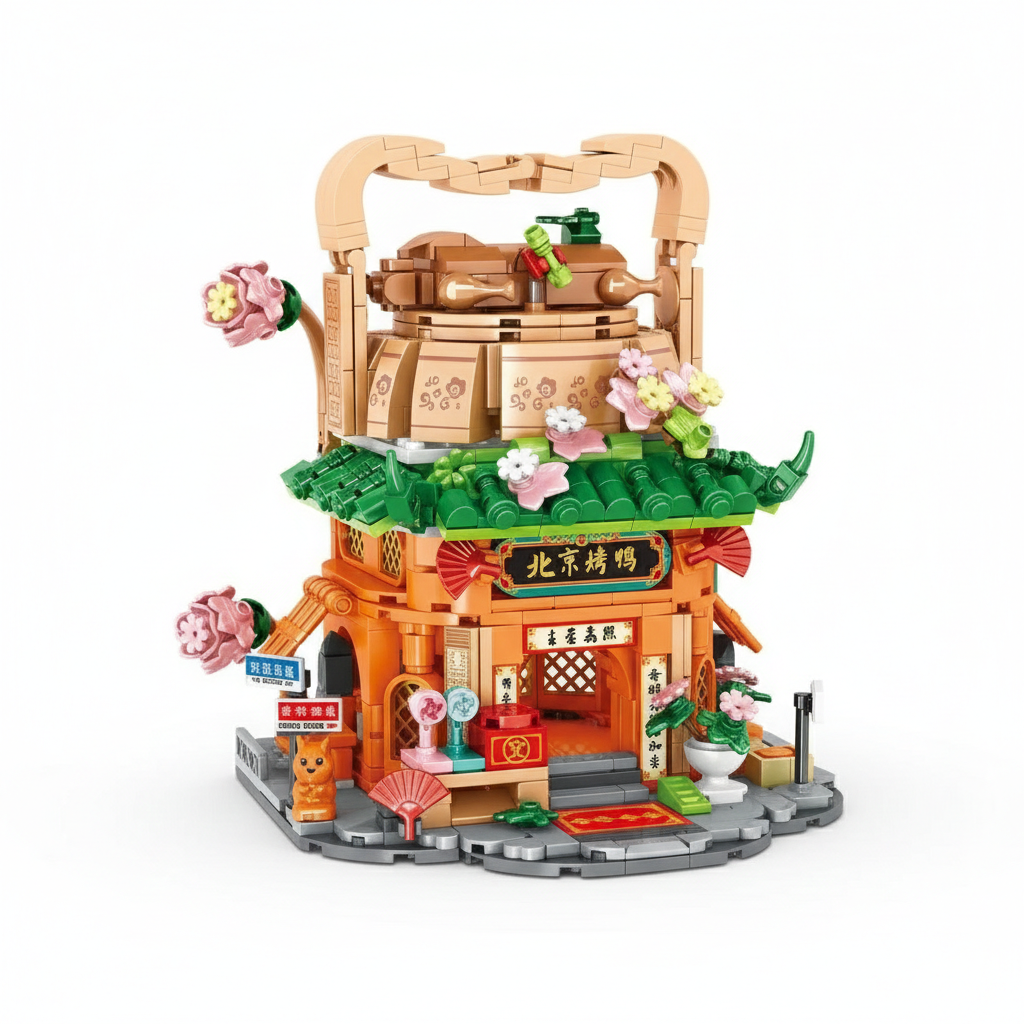 Конструктор детский Пекинская утка 36022 816 дет. Оранжевый (31917451)