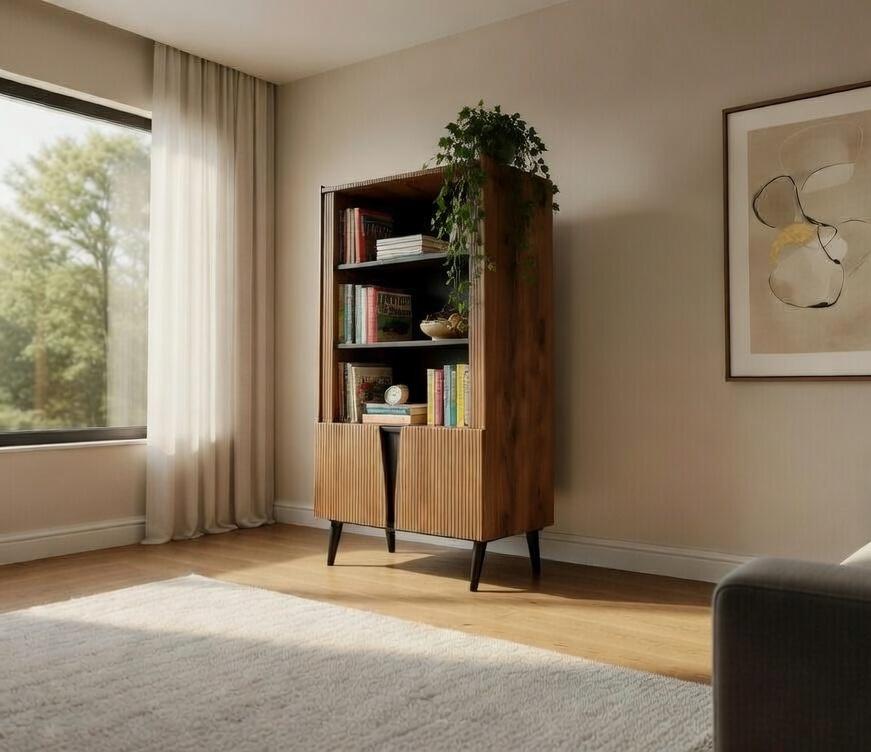 Этажерка на ножках TWIST Серый графит/Канелла Страта (33136754)