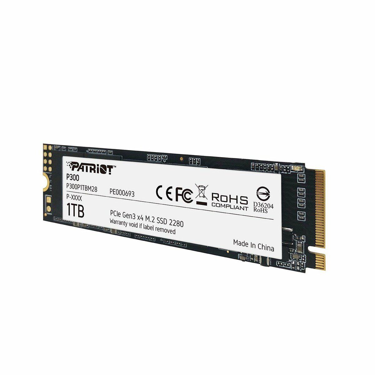 Твердотільний накопичувач PaTriot M.2 P300 1 TB NVMe 2280 PCIe 3.0x4 3D NAND TLC (P300P1TBM28) - фото 2