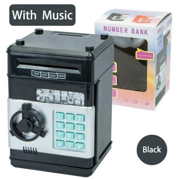 Сейф банкомат Number Bank с кодовым замком электронный Черный (AD2302-33) - фото 5