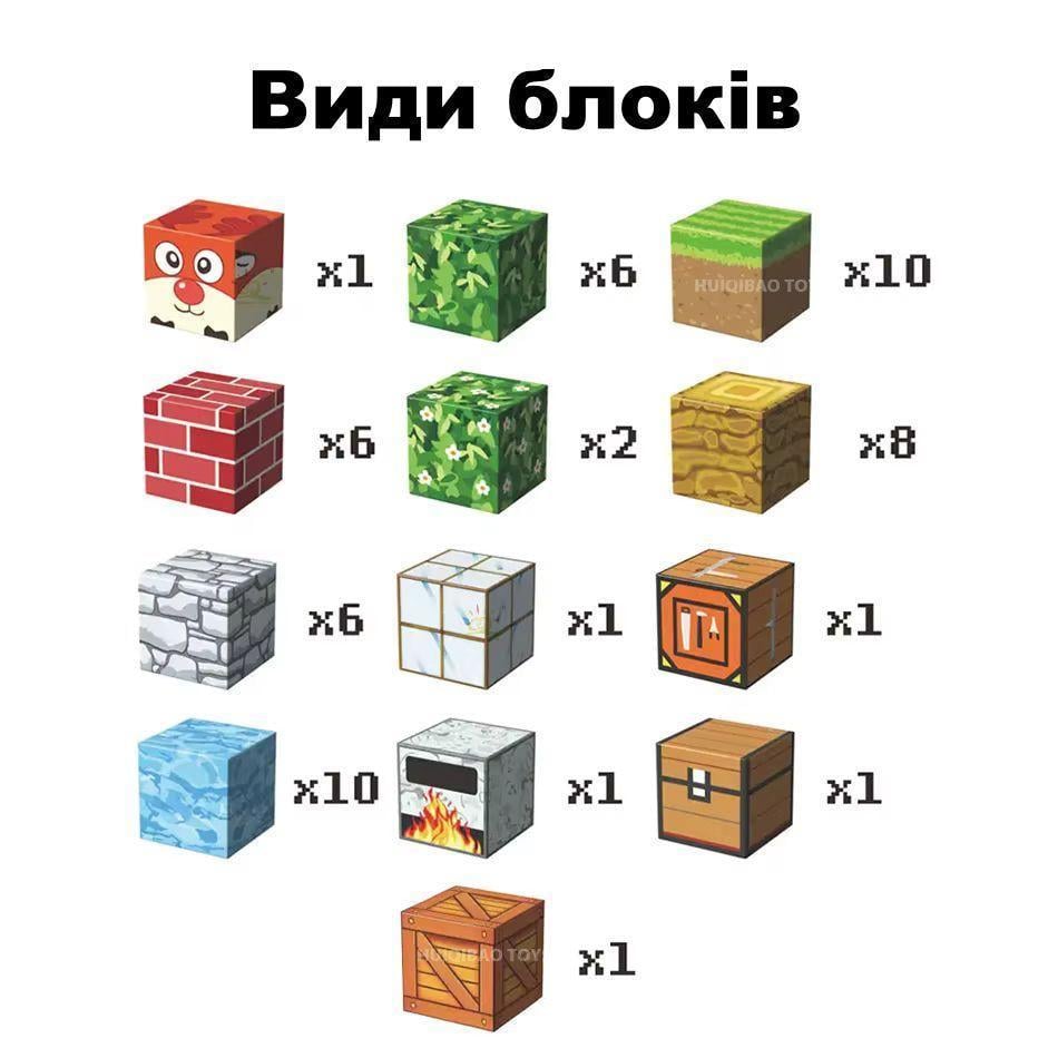 Конструктор магнітний My World minecraft будинок на річці 54 блоків (552) - фото 3 Конструктор магнітний My World minecraft будинок на річці 54 блоків (552) - фото 3