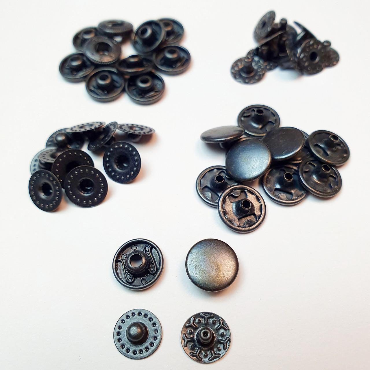 Кнопка металева Strong Alfa VT-2 10,5 мм 720 шт. Оксид