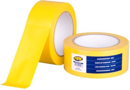Лента для маркировки пола самоклейка HPX HPX LY5033 33 м x 50x0,3 мм от -40 °С до 80 °С ПВХ Желтый (23676342)