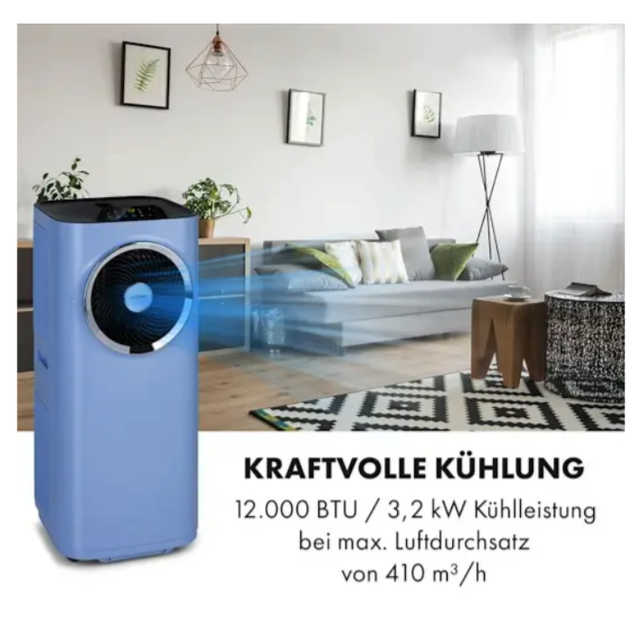 Кондиционер напольный KLARSTEIN Kraftwerk Smart 12K 3в1 3,4 кВт (26255562) - фото 7 Кондиционер напольный KLARSTEIN Kraftwerk Smart 12K 3в1 3,4 кВт (26255562) - фото 7