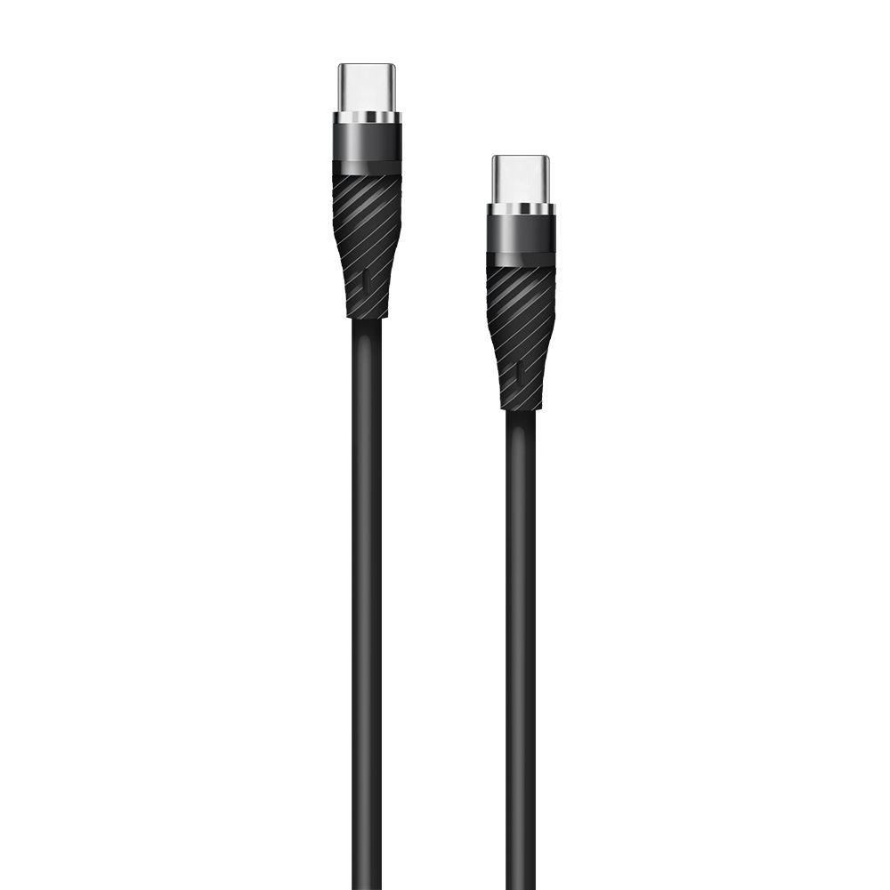 Кабель Walker C735 USB Type-C to Type-C 65W 1 м Чорний