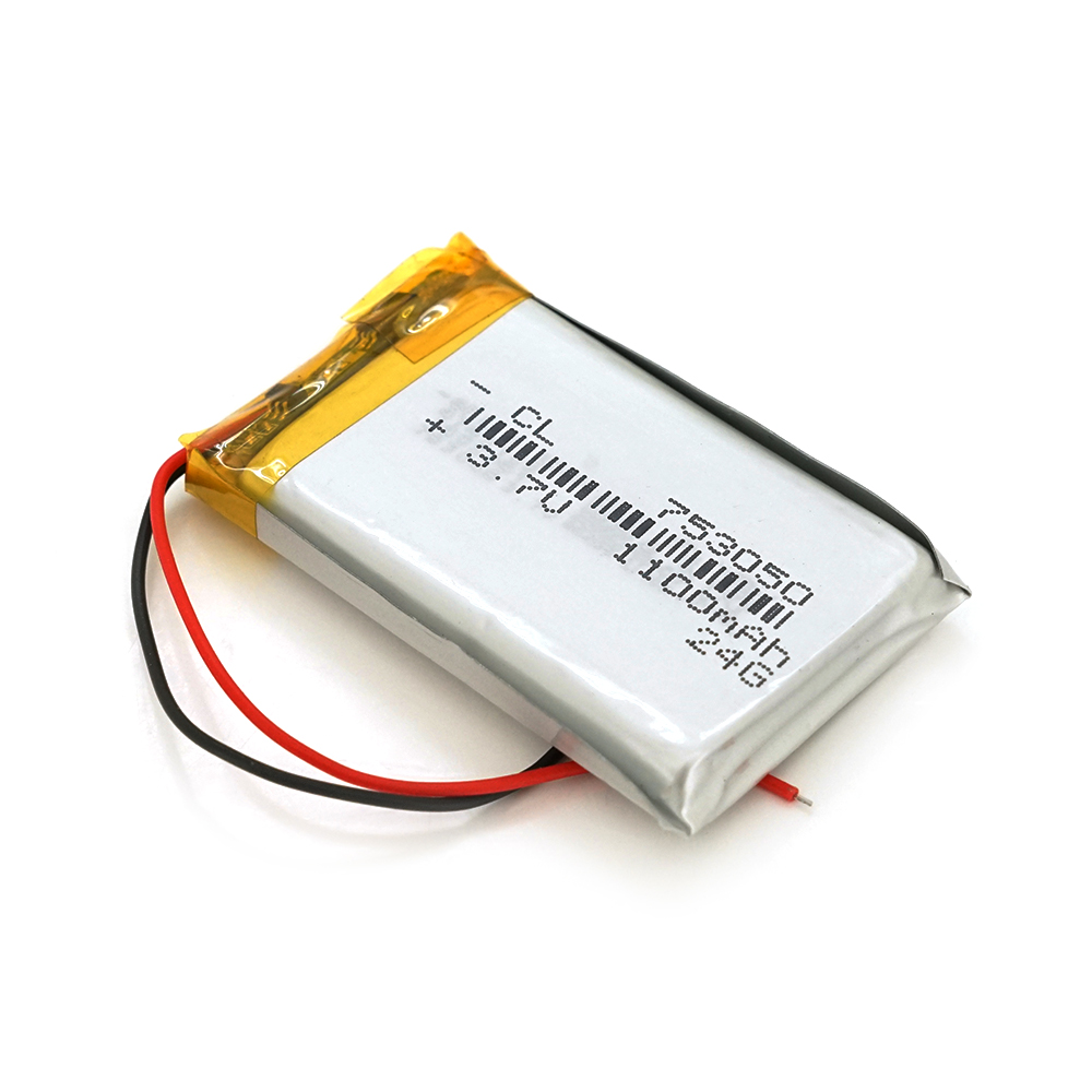 Аккумулятор литий-полимерный Voltronic 7,5x30x50 мм Li-ion 3,7V 1100 мАч (37738)