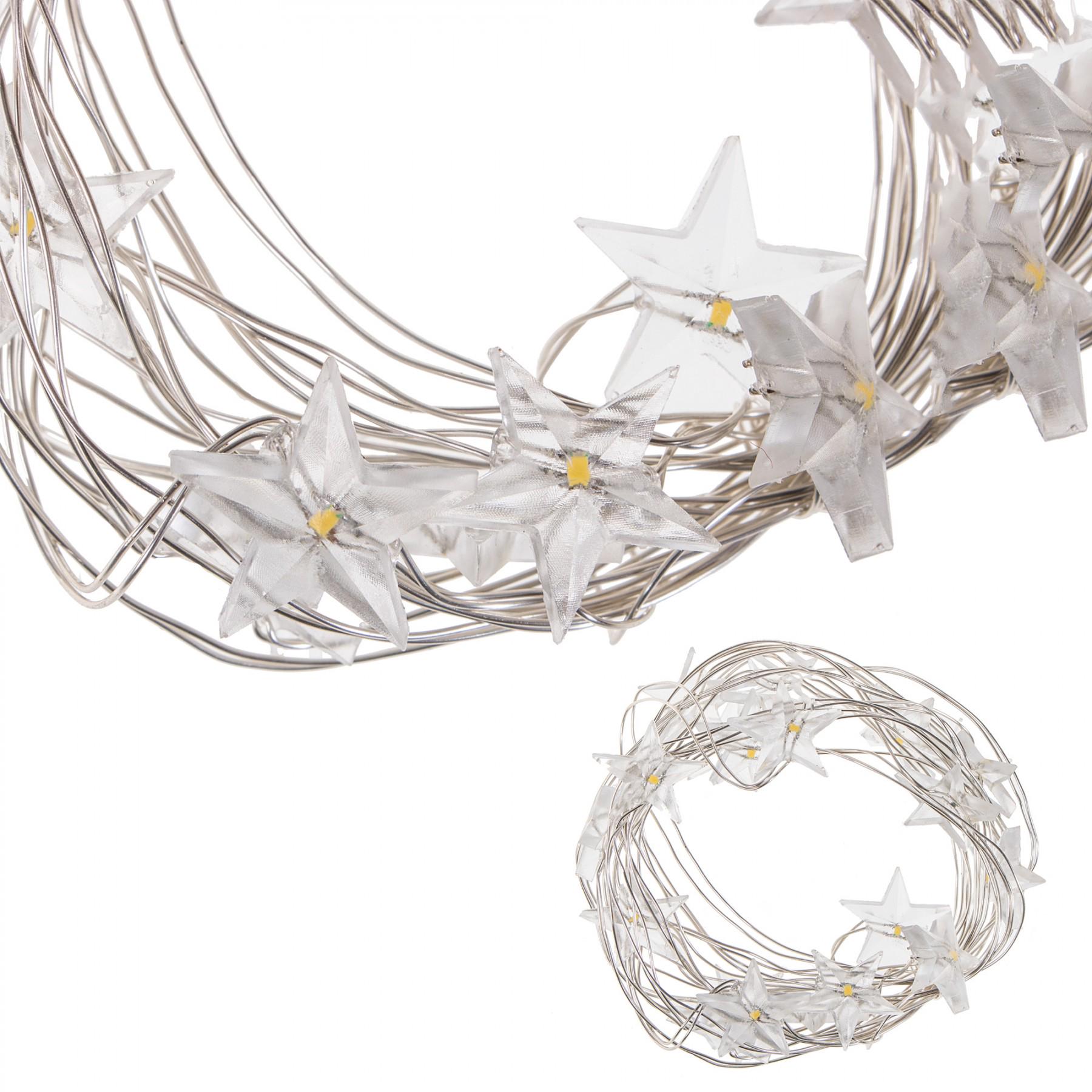 Гірлянда на батарейках Springos Stars Wire 1,9 м 20 LED CL0070 Warm White - фото 2