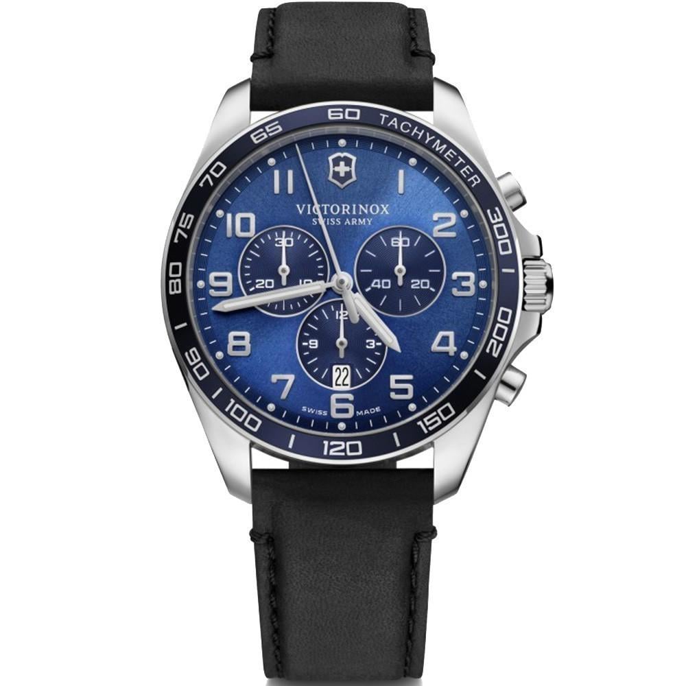 Наручний годинник чоловічий Victorinox Swiss Army Fieldforce Classic Chrono кварцевий Blue (V241929)