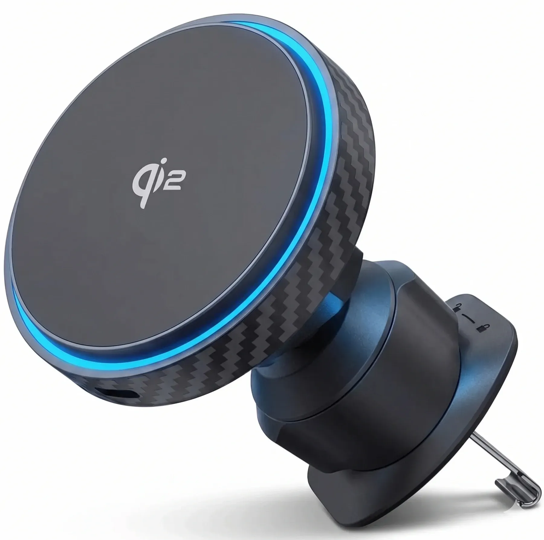 Держатель автомобильный с беспроводной зарядкой Proove Circle Qi2 15W Graphite магнитный