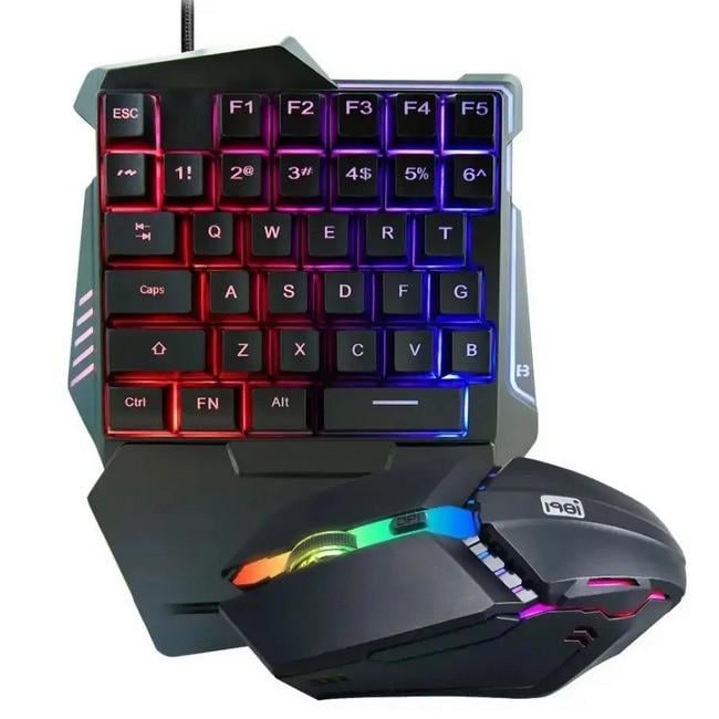 Набір ігровий клавіатура та мишка RGB 198I G506 Black (020732) - фото 1