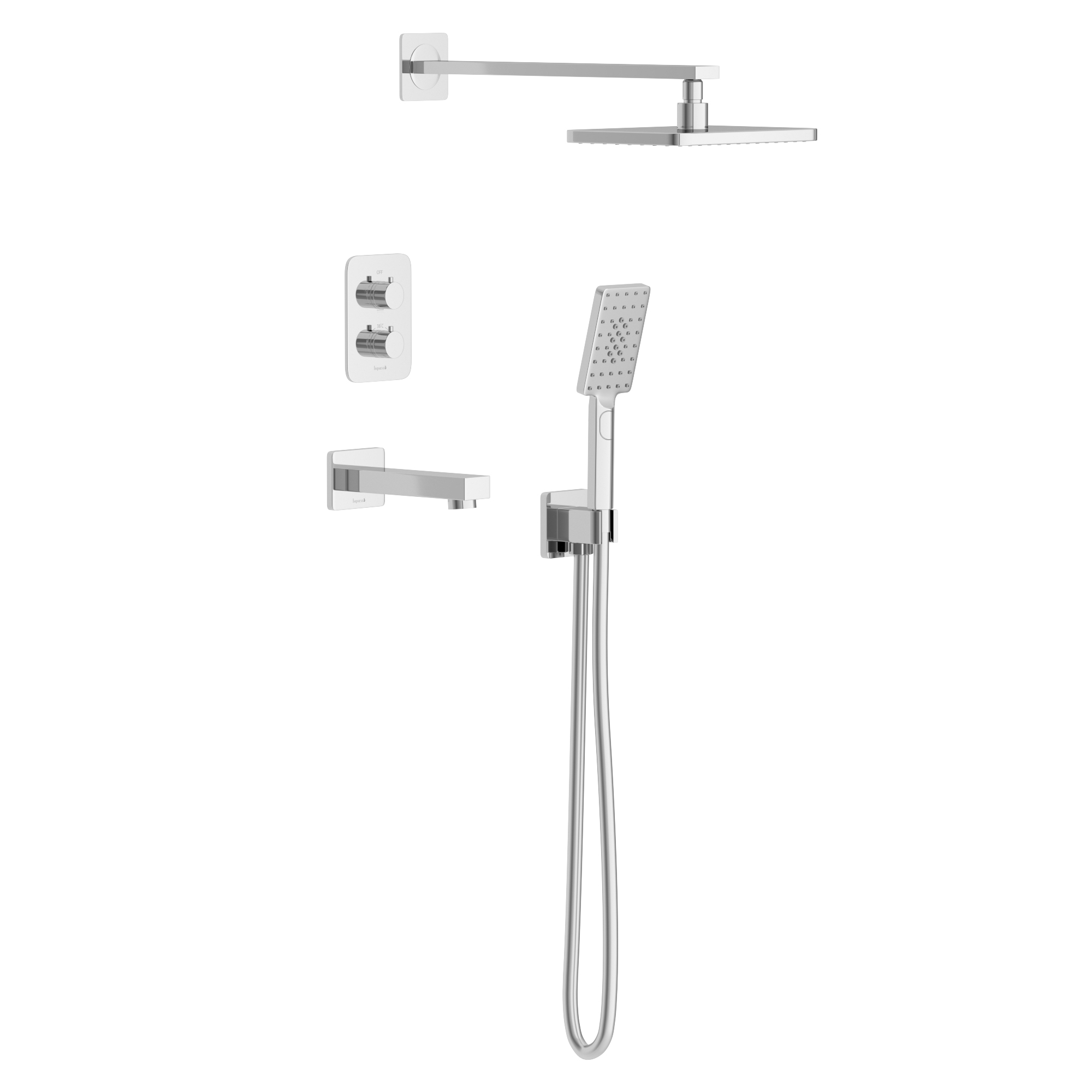 Душевая система Imprese Bilovec t04800901STC с термостатом/изливом латунь Хром (ANT-93700)