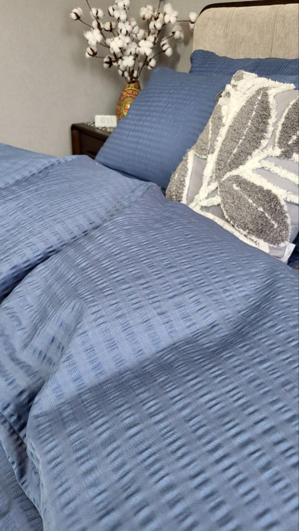 Комплект постельного белья Кис S3035 сатин Premium Gofre полуторный/наволочки 50х70/70х70 см (6448) - фото 4 Комплект постельного белья Кис S3035 сатин Premium Gofre полуторный/наволочки 50х70/70х70 см (6448) - фото 4