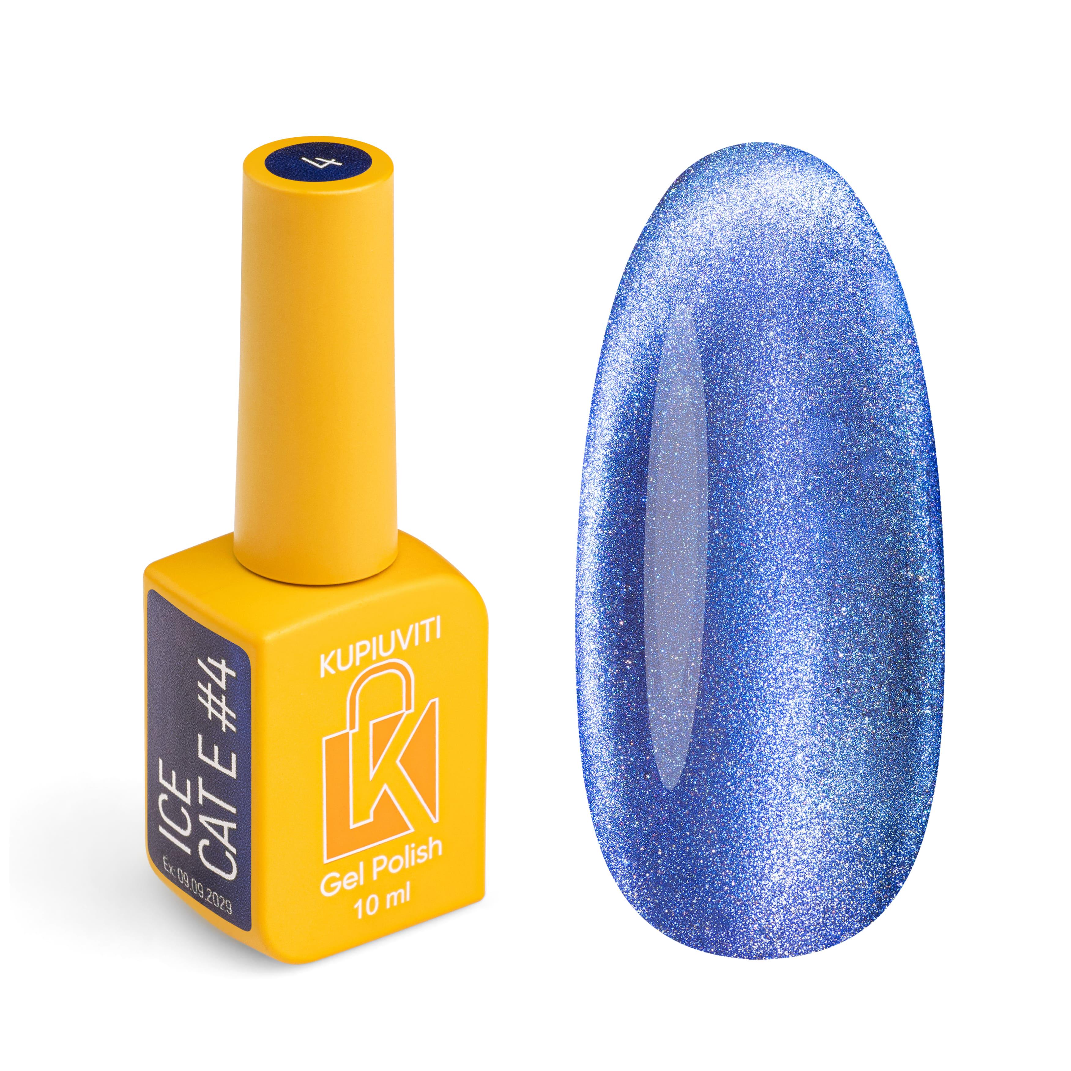 Гель-лак магнитный Kupiuviti Ice Cat Eye №004 10 мл