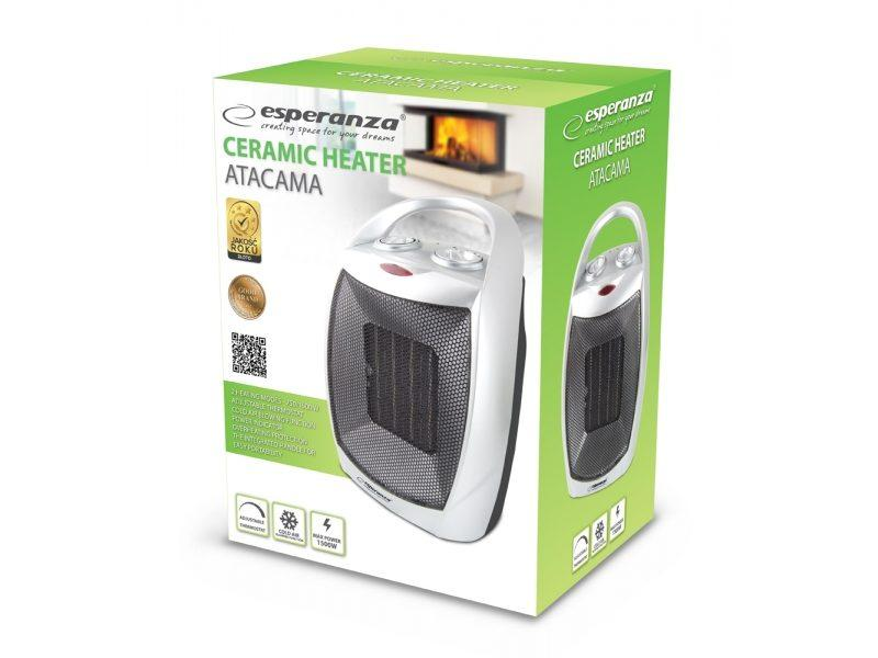 Тепловентилятор керамічний Esperanza ATACAMA 1500 Вт Сіро-Чорний (VYA678356) - фото 3 Тепловентилятор керамічний Esperanza ATACAMA 1500 Вт Сіро-Чорний (VYA678356) - фото 3