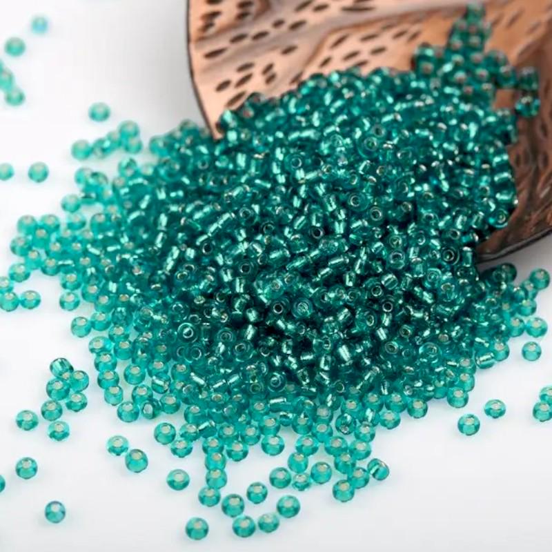 Бисер Парчовый 2 мм 50 г Бирюзовый (БР0002ч41)