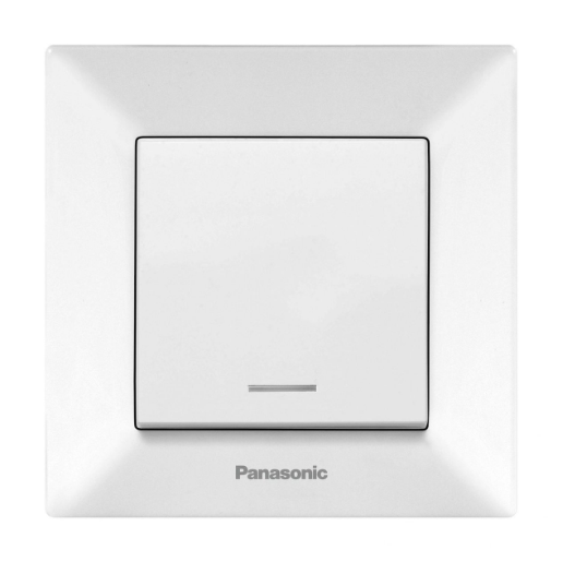 Выключатель Panasonic Arkedia Slim одноклавишный с подсветкой Белый (22586199)