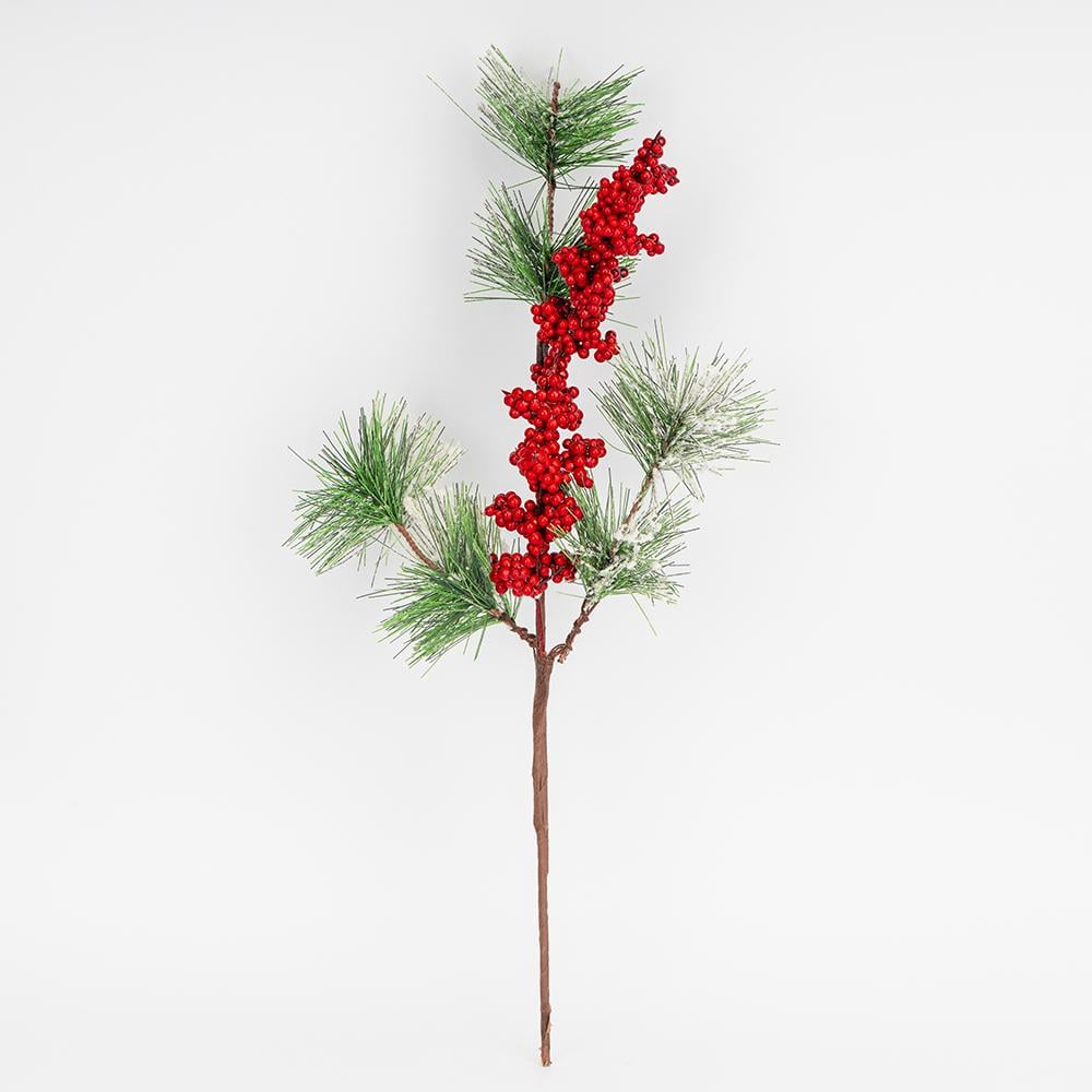 Декоративна гілка Сяйво морозу 43 см 6 шт. (9257-007)