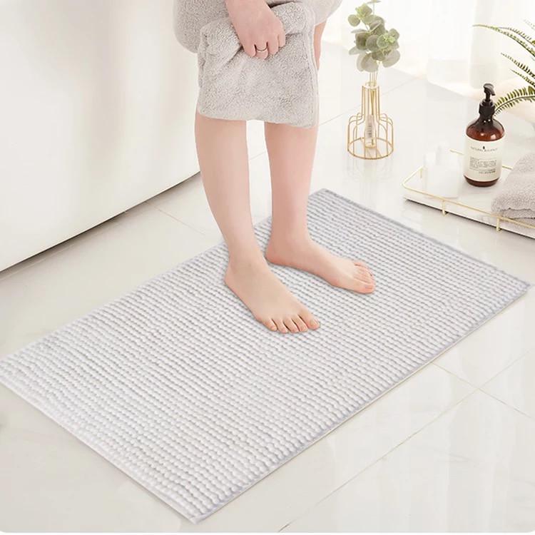 Коврик для ванны и душа Bathlux мягкий длинный ворс нескользящий 80х50 см Белый