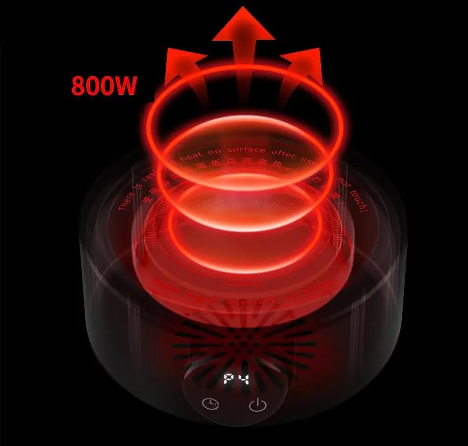 Настольная электроплита MHW-3BOMBER Mini Ceramic на 1 конфорку Черный (RC6110B) - фото 6