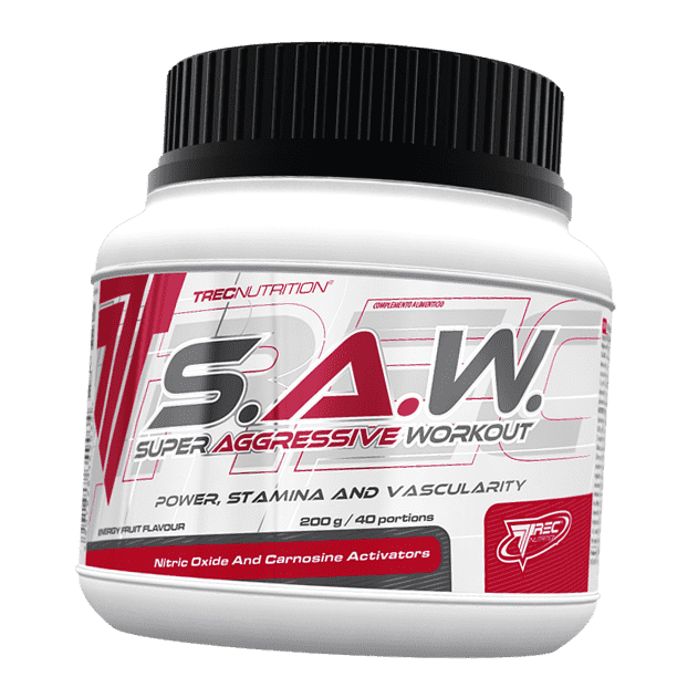 Предтрен с креатином Trec Nutrition SAW Powder Вишня-грейпфрут 200 г (11101007)