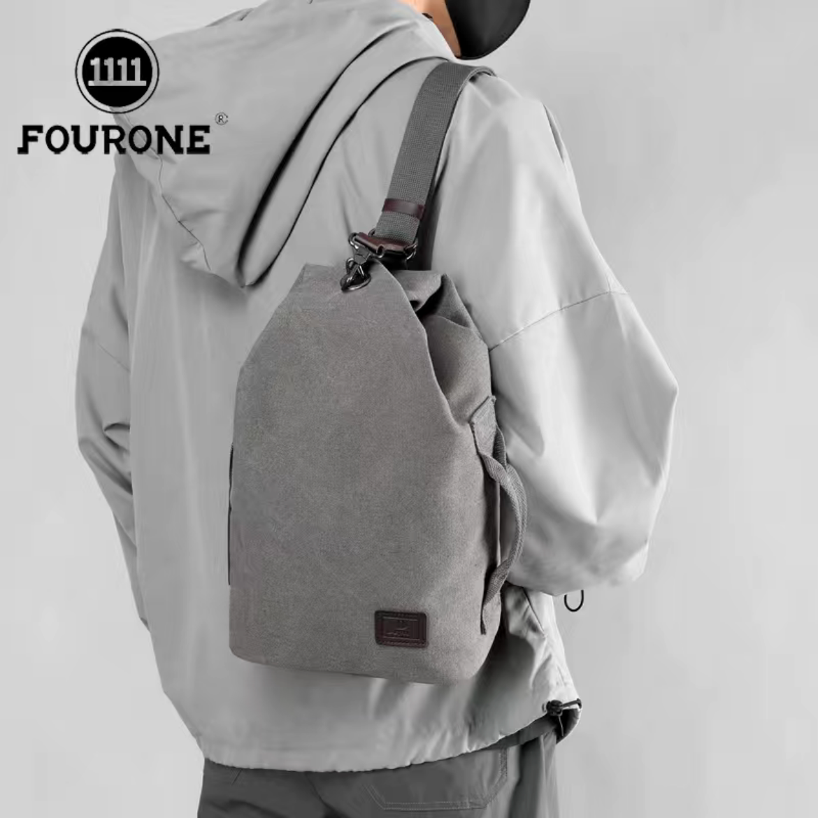 Сумка-рюкзак FOURONE РЕТРО Белый (2033248565) - фото 10