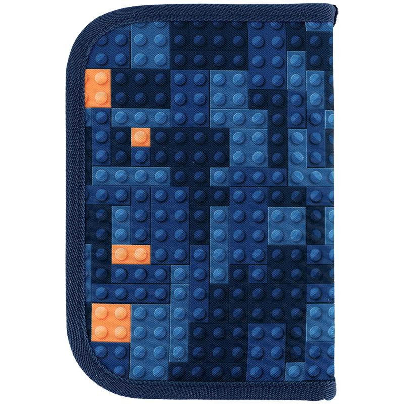 Пенал школьный KITE Blocks K24-622-8 1 отделение 2 отворота без наполнения (67017)