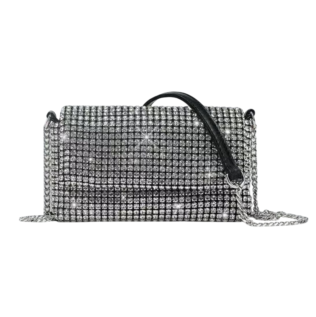 Сумка женская Alex с кристаллами Серебристый (с70)