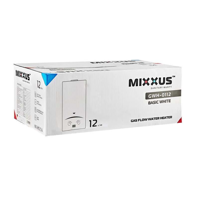 Газова колонка Mixxus GWH-0112 BASIC димохідна 12 л/хв Білий (WH0029) - фото 3 Газова колонка Mixxus GWH-0112 BASIC димохідна 12 л/хв Білий (WH0029) - фото 3