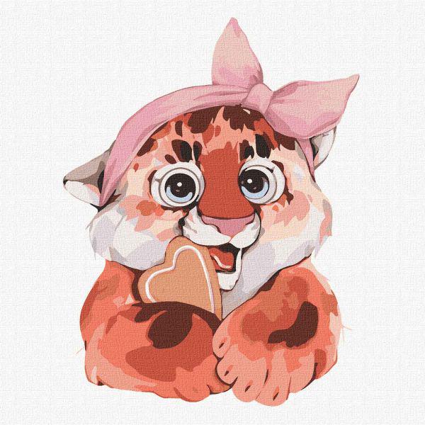 Картина по номерам Пушистая барышня