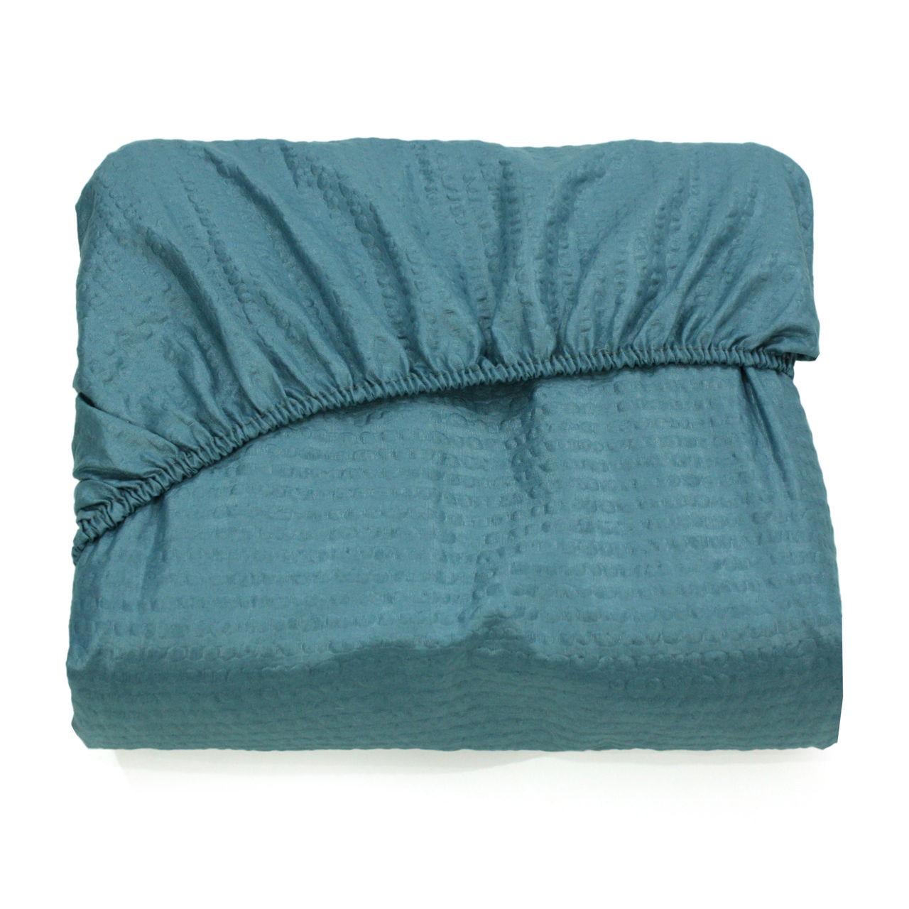 Простынь на резинке ЖА0001 120х190х20 см Морская волна