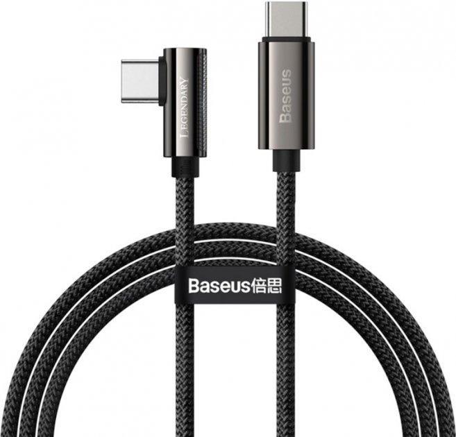 Кабель Baseus CATCS-01 Legend Series Elbow Fast Charging Type-C to Type-C 100W 1 м Black