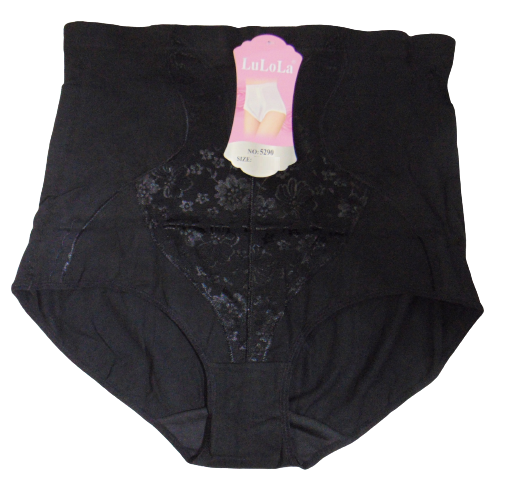 Утягивающие трусы батальные Lulola 5290 хлопковые 6XL Черный (1918939080)