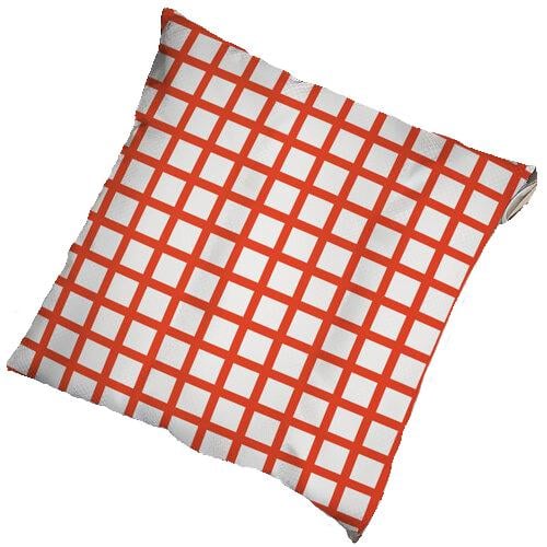 Подушка на стул с завязками Presentville Оранжевая клетка 40x40x4 см (PZ_23F004)