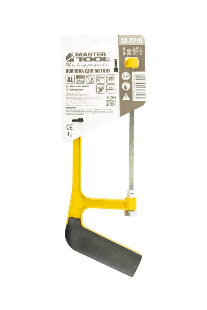 Ножівка по металу MasterTool 150 мм алюмінієва рукоятка з покриттям TPR flex полотно 12,5 мм 24TPI (14-2215) - фото 5