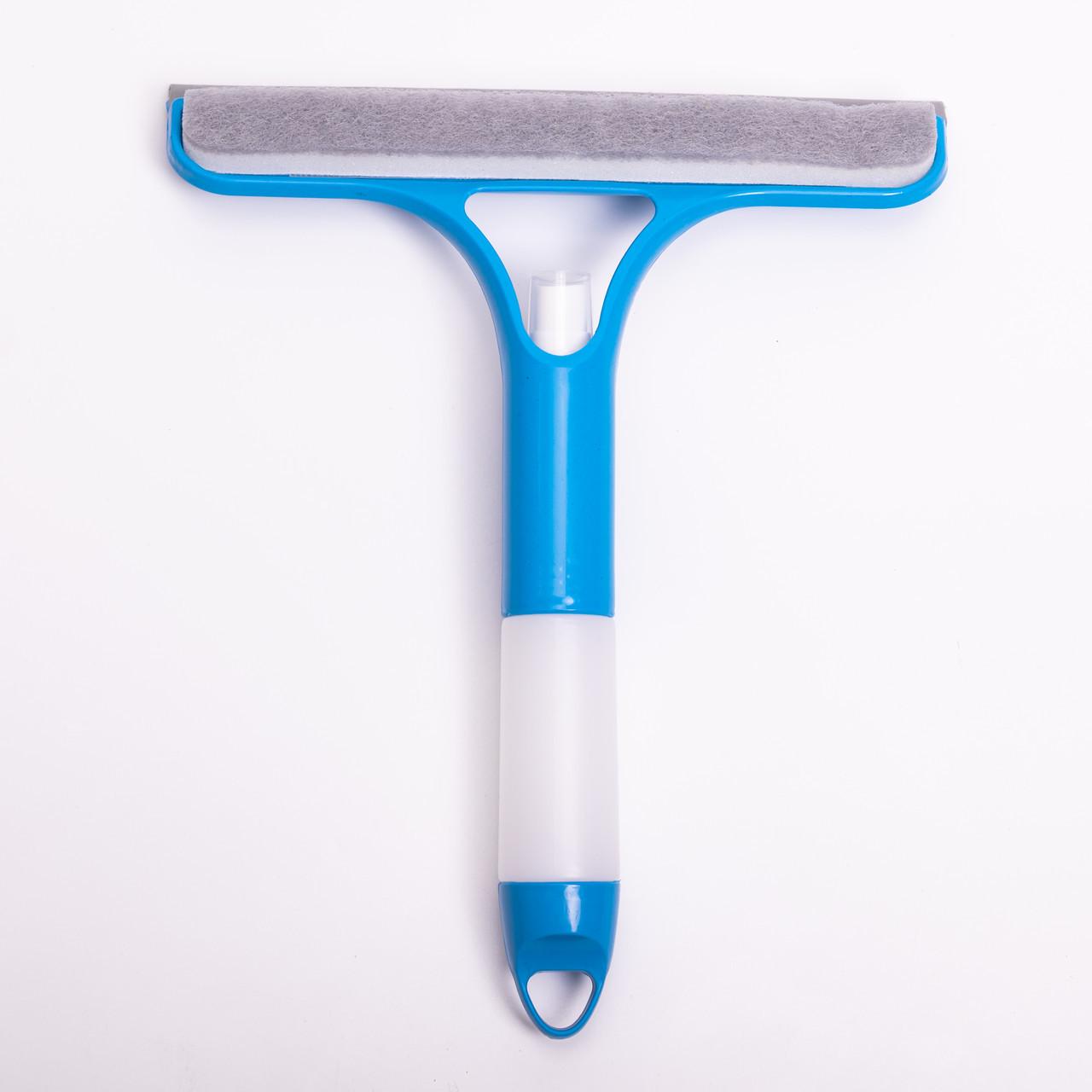 Швабра-щетка с пульверизатором и скребком для мытья окон/зеркал и гладких поверхностей Голубой (HP-35015-26BL) - фото 3 Швабра-щетка с пульверизатором и скребком для мытья окон/зеркал и гладких поверхностей Голубой (HP-35015-26BL) - фото 3