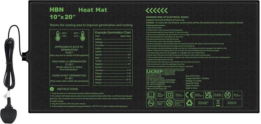 Термокилимок для розсади HBN Seedling Heat Mat 10x20 (31796844) Термокилимок для розсади HBN Seedling Heat Mat 10x20 (31796844)