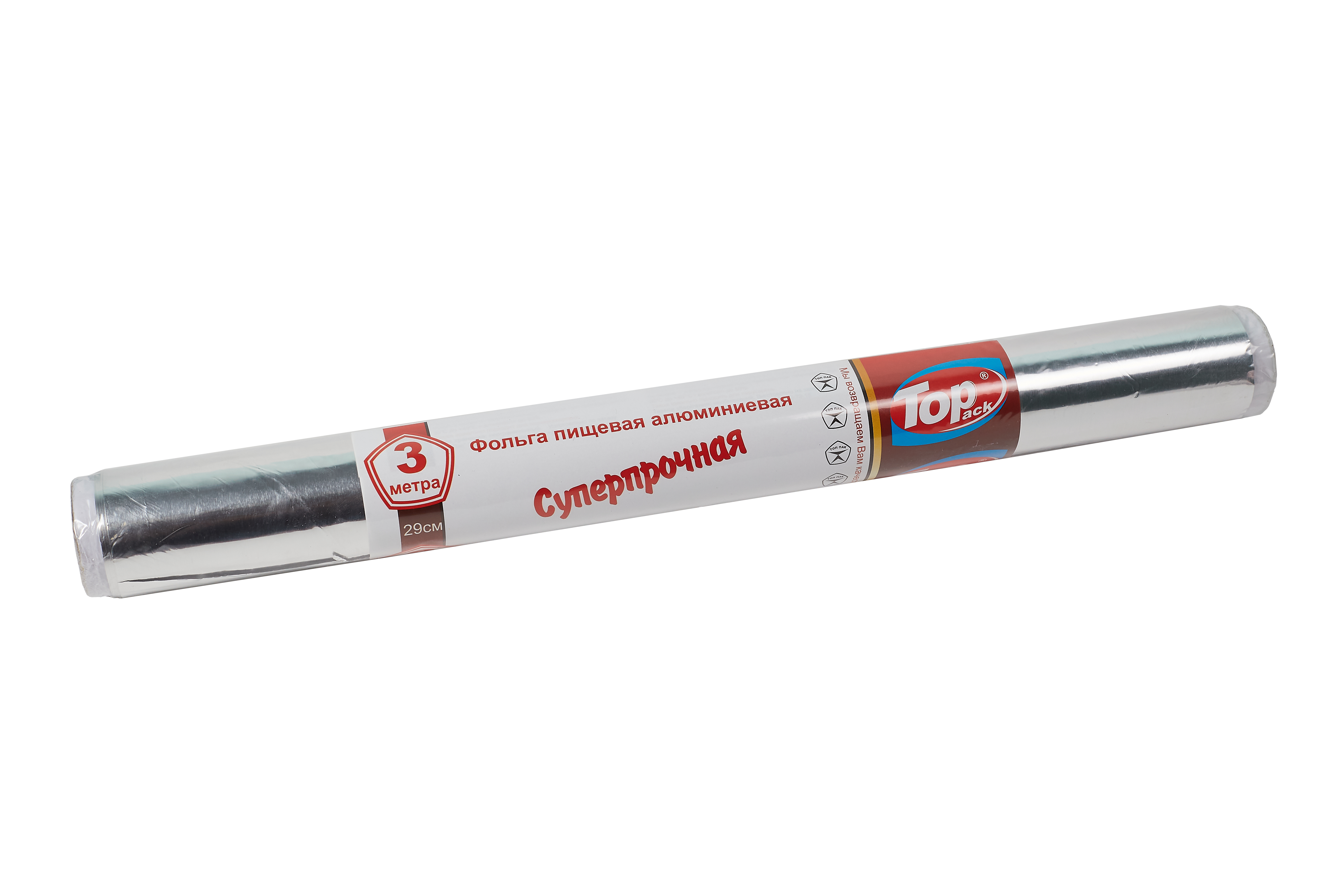 Фольга алюмінієва Тop Pack 44 см 3 м Суперщільна 30 мкм - фото 1 Фольга алюмінієва Тop Pack 44 см 3 м Суперщільна 30 мкм - фото 1