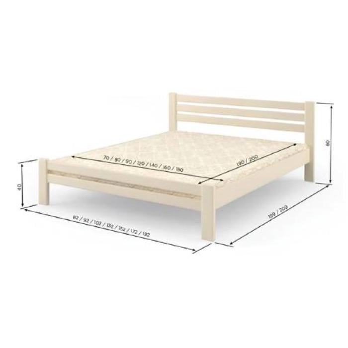 Ліжко двоспальне MebiGrand Прем'єра 160х200 см Вільха (26578725) - фото 3 Ліжко двоспальне MebiGrand Прем'єра 160х200 см Вільха (26578725) - фото 3