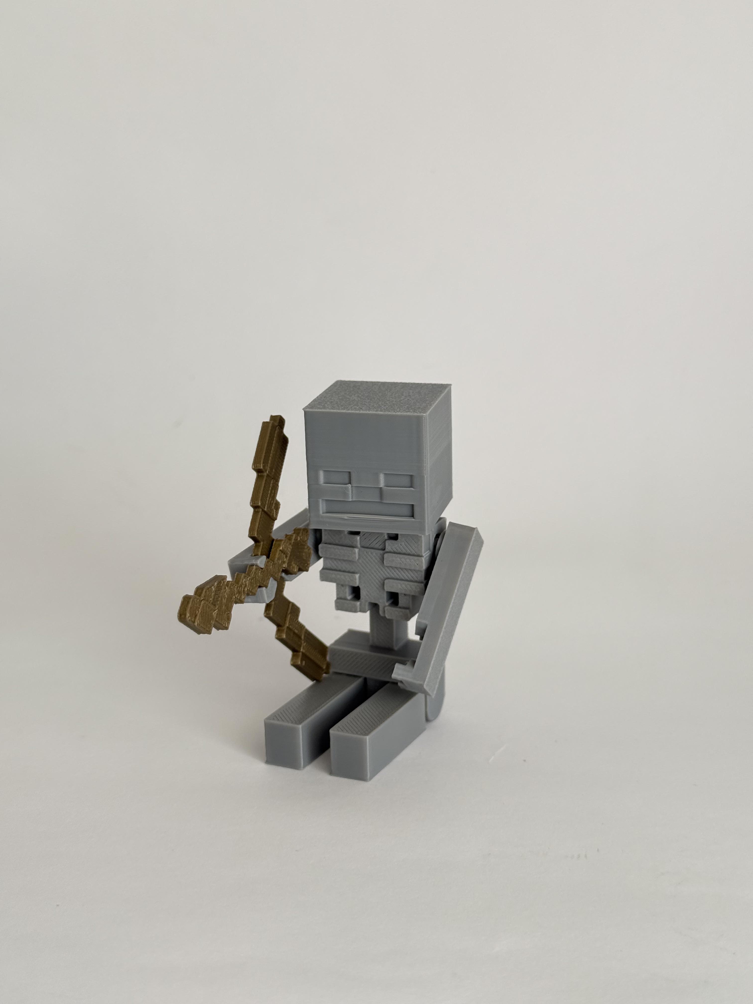 Детская игровая фигурка Скелет из Майнкрафт Серый